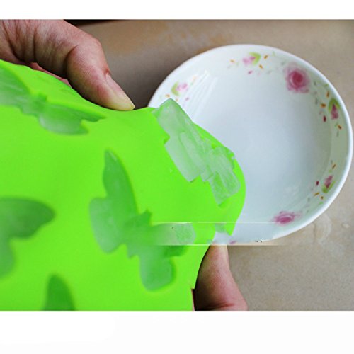 Milopon Eiswürfelformen Eiswürfelform Eiswürfelschale aus Silikon Schmetterlinge Eiswürfel Box Eiswürfel Silikonformen… – Bild 7