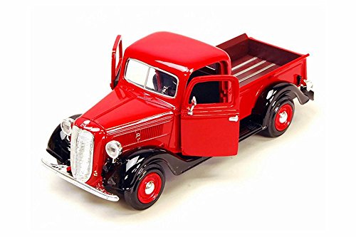 1937 Ford Pick Up Truck, Red With Black - Showcasts 73233 - 1/24 Scale Diecast Model Car
