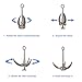 Grappling Hook Folding Survival Claw Multifunctional Stainless Steel Hook for Outdoor Camping Hiking Tree Rock Mountain Climbing (3 Claws)