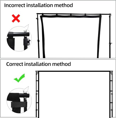 GOGOBAO Projector Screen with Stand,100/120/150 inch Outdoor Projector Screen Portable Indoor Projection Screen 16:9 4K Rear Front Movie Screen with Carry Bag for Home Backyard Theater (150 inch)