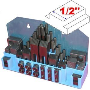 Anytime Tools 58 pc 1/2" Slot 3/8" Stud HOLD DOWN CLAMP CLAMPING SET KIT for MILL