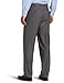 Louis Raphael Men's Total Comfort Stretch Wool Solid Pleated Dress Pant