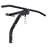 Soozier Heavy Duty Steel Wall Bracket Boxing Punching Bag Hanger with Pull-Up Bar Extension - Black