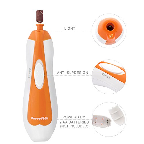 Pet Nail Grinder File by FurryFido, Gentle, Powerful and Safe Paws Grooming l with 6 Sanding Bands for Small and Middle Pet Paws Trimming, and Shaping - Thumbnail 3