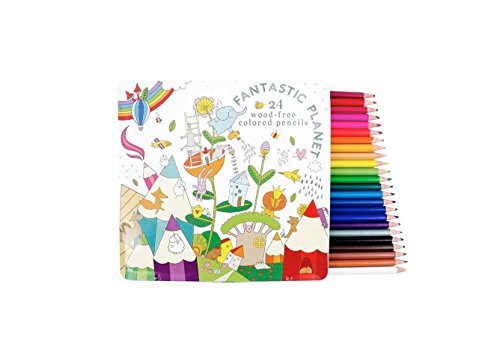 OOLY, Fantastic Planet Wood Free Colored Pencils, Set of 24 (128-102)