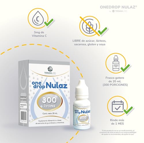 Vitamina ONEDROP NULAZ frasco con 20 mL, 1000 ALU por gota