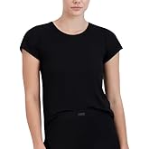Steve Madden Womens Women's Ribbed Short-Sleeve Sleep Tee