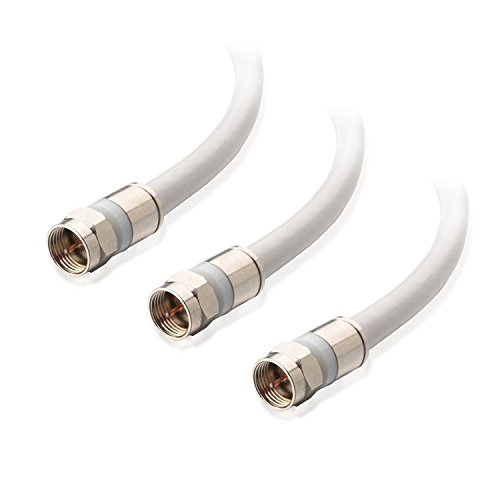 Cable Matters CL2 in-Wall Rated (cm) Quad Shielded Coaxial Cable (RG6 Cable, Coax Cable) in White 100 Feet