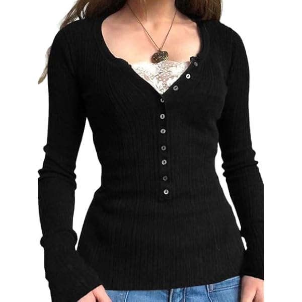 トップス Olde steader Y Neck Long Sleeve トップス Olde steader Y