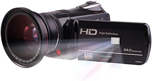 Camcorders, Full HD 1080P 30FPS Wifi Camcorder DVR Handy Video Camera Recorder with Infrared Night Vision, 3'' Touchscreen, IR Remote Control, 18X Digital Zoom and 72mm Ultra HD Wide Angle Lens