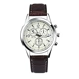 Teresamoon watch , Blue Light Geneva PU Leather Life Waterproof Mens Watch Watches
