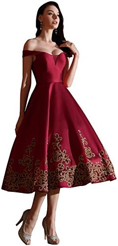 eDressit Designer Burgundy Off Shoulder Short Prom Dress (04170917)
