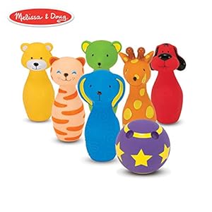 Melissa & Doug K’s Kids Bowling Friends Play Set and Game With 6 Pins and Convenient Carrying Case – Indoor, Outdoor…