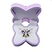 BUTTERFLY Necklace Charm Pendant w/ Crystal Wings in Butterfly Velour Gift Box - LAVENDER