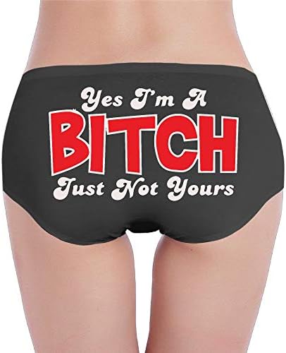 Im A Bitch Just Not Yours Womens Low-Rise Sexy Underwear Brief Hipster Panty