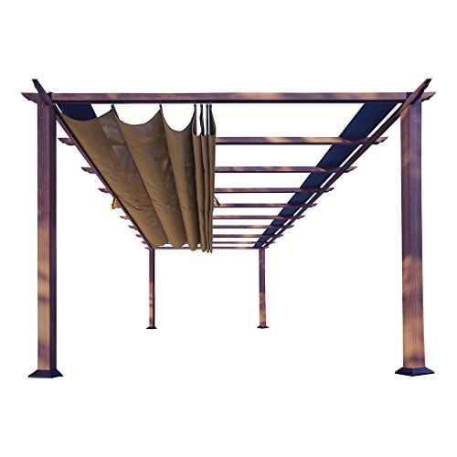 UPC 852580008330, Paragon-Outdoor PR16WD2C Backyard Structure Soft Top with Canadian Cedar Frame Verona Pergola, 11&#39; x 16&#39;, Cocoa