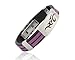 fashion charm Friendship Stainless Steel rubber silicone power slap bracelets making for men Purple