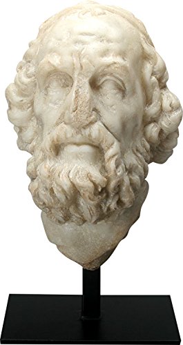 Ebros Gift Greek Homer Bust Figurine 11" Height Collectible Statue Iliad and The Odyssey Author