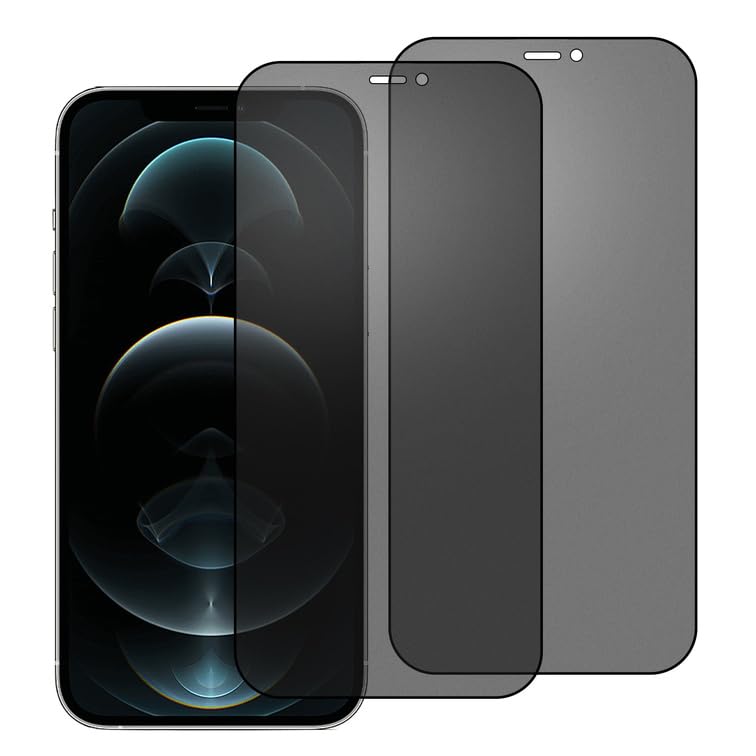 chejuza Ceramic Matte Privacy Film for Apple iPhone 12 Pro Max [2 Pieces], Anti Spy, Phone Screen Protectors, Anti-Glare, Anti-fingerprint