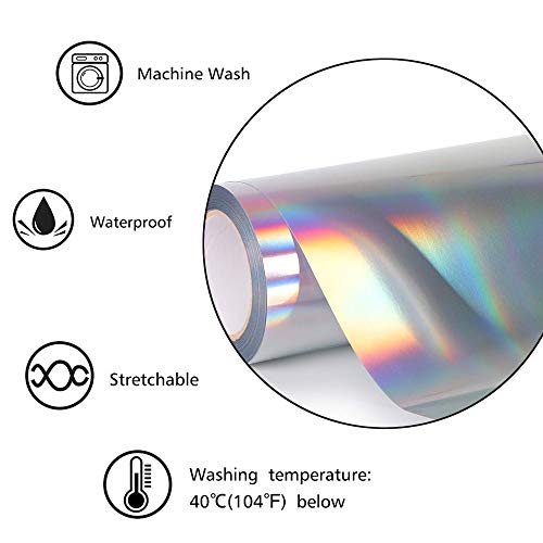 Laser Heat Transfer Vinyl Bundle Rainbow Metallic Holographic Iron On