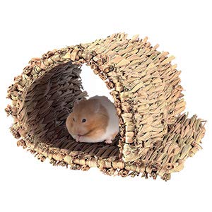 PrimePets 3Pack Grass Mat Woven Bed Mat for Small Animal Bunny, Natural Straw Bedding Nest Chew Toy Handmade Bed Play Toy for Guinea Pig Parrot Rabbit Bunny Hamster Rat