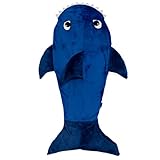 KnopMax Ultra Soft Shark Blanket for Kids– Premium Quality Features 3D Fins & Teeth – Comfortable & Warm Shark Blanket – Deep Blue Color & Plush Fabric