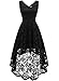 MUADRESS Women's Sleeveless Hi-Lo Lace Formal Dress Cocktail Party Dress V Neck