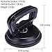 hommaus Black Aluminum Suction Cup Hadle Lifter for Heavy Glass/Tiles/Mirror/Granite/Furniture/Window Lifting (4.75 inches)