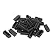 LDEXIN 48x19mm Rectangle Plastic Tubing Inserts End Furniture Table Chair Pipe Leg Plug Black 18pcs