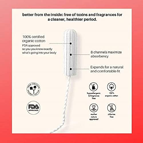 Organic Tampons Pure Organic Cotton Tampons with BPAFree