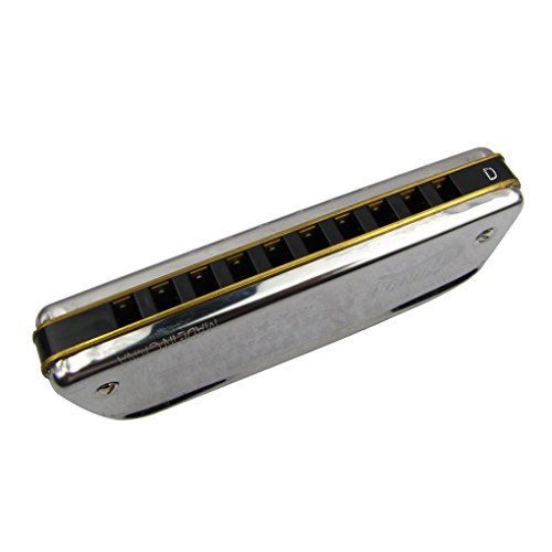 Huang Boat-Shaped Harmonica Key of D 10 Holes 20 Tone Blues Harp