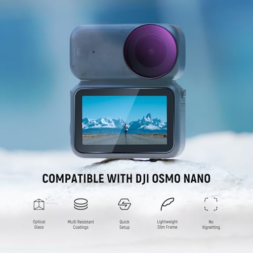 NEEWER ND Filter Set Compatible with DJI Osmo Nano (ND8/16/32/CPL), Screw On Action Camera Lens Neutral Density Filter Multicoated Optical Glass Accessories with Screen Protector, 4 Packs