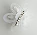 Coolr Fascinator Hair Clip Cocktail Headwear Flower Bridal Headpieces (White)