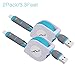 Minlu 2 Pack  2-in-1 Retractable Lightning Micro USB Charging Sync Cables for  Iphone, Ipad, Ipod Touch/Nano, Android, Samsung /HTC/Blackberry/ Motorola/Sony/LG,3feet