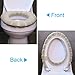 Tatuo Bathroom Soft Thicker Warmer Toilet Seat Cover Pads Stretchable Washable Cloth Toilet Seat Cushion (Brown)