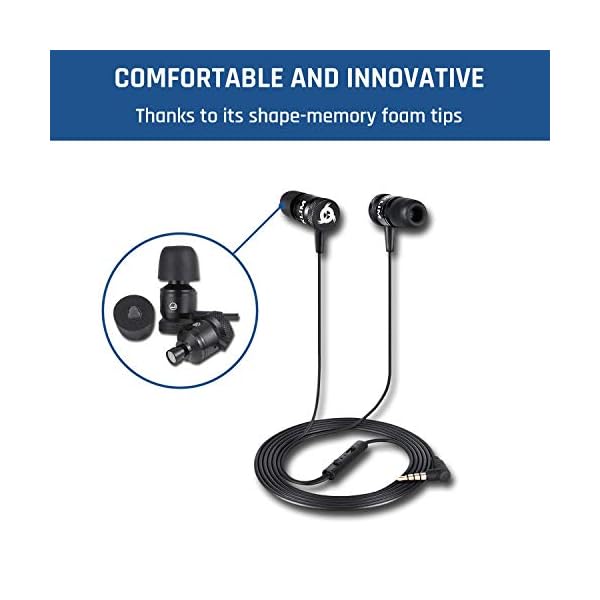 KLIM-Fusion-In-Ear-Headphones-with-Mic-Excellent-Audio-Quality-Long-lasting-Ear-Buds-5-years-Warranty-Wired-Headphones-with-Memory-Foam-Tips-35-mm-Jack-New-2021-Version-Black KLIM Fusion Earbuds with Microphone - NEW 2023 - Long-Lasting Wired Ear Buds - Innovative: in-Ear with Memory Foam…
