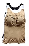 Cabales Women's Tank Top Cami Shaper with Removable Pads