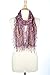 AN Lightweight Scarf Fashion Leafy Lace Scarf Womens With Tassels Plum