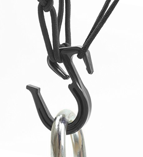 15"x15" PowerTye Mfg Cargo Net featuring 6 Adjustable Hooks & Tight 2"x2" Mesh, Black (2-Pack)