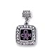 Inspired Silver - Chiari Malformation Support - Silver Memory Charm for Women - Square Charm Jewelry Gift with Cubic Zirconia - Women's Charm for Bracelets