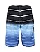 Nonwe Men's Beachwear Quick Dry Holiday Drawstring Striped Swim Shorts Blue 40