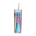 Bewaltz Holographic Unicorn Iridescent Tumbler w/Matching Straw 16oz Double Wall Vacuum Insulated Shiny Rainbow Girly Style Perfect for Everyday Summer Fun School (Pink Magic)