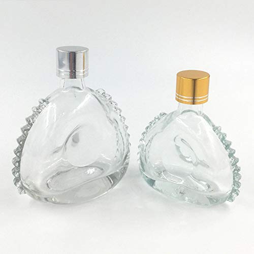 Yamalans 100ml Portable Refillable Empty Clear Glass Wine Liquor Bottle Jar Transparent