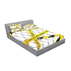 Ambesonne Police Fitted Sheet & Pillow Sham