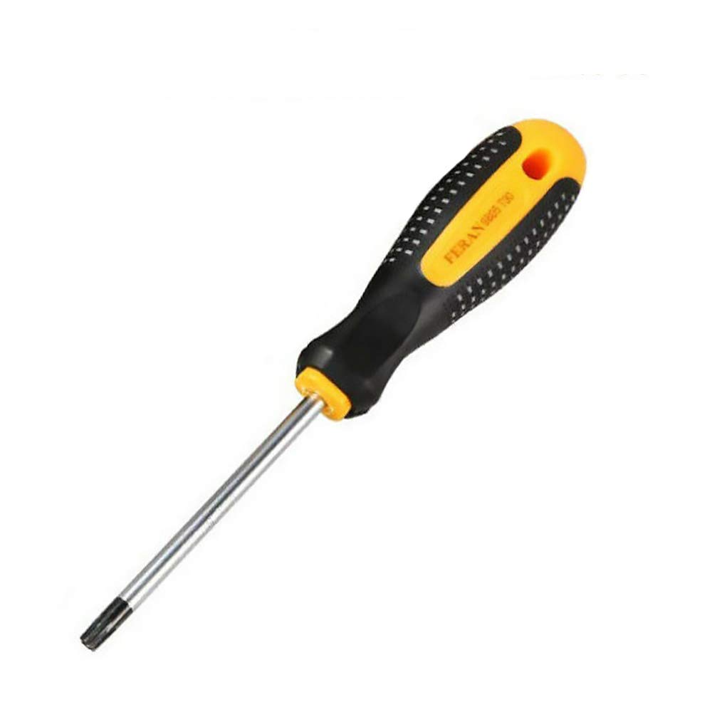 ekecel Star Screwdriver Vogueing Tool T10 Tamperproof Chrome Vanadium Steel Magnetic Long Shaft Torx Screwdriver for Repair and Maintenance
