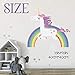 HUABEI Wall Decals Cute Unicorn & Rainbow Wall Sticker for Girls or Boys Vinyl Peel and Stick Fairy Removable Baby Kids Room Nursery Party Decoration.