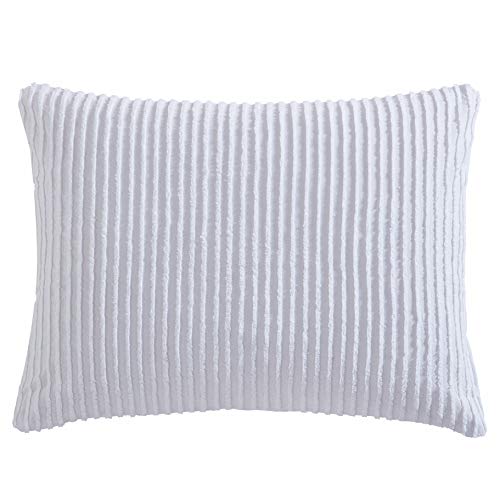 Beatrice Home Fashions Chenille Bedspread, Cotton, White, Standard Sham
