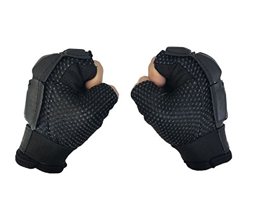 Zephyr Tactical Half-Finger Paintball and Airsoft Gloves - Black - Small/Medium - Thumbnail 3