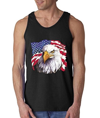 Shop4Ever American Flag National Symbol Eagle Men's Tank Top 4th of July Tank Tops