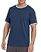 Champion Men's Classic Jersey Ringer Tee, Navy/Oxford Gray Heather, XL